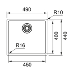 Franke MRX 110-45 Maris 不銹鋼單槽水槽 (瑞士製造)